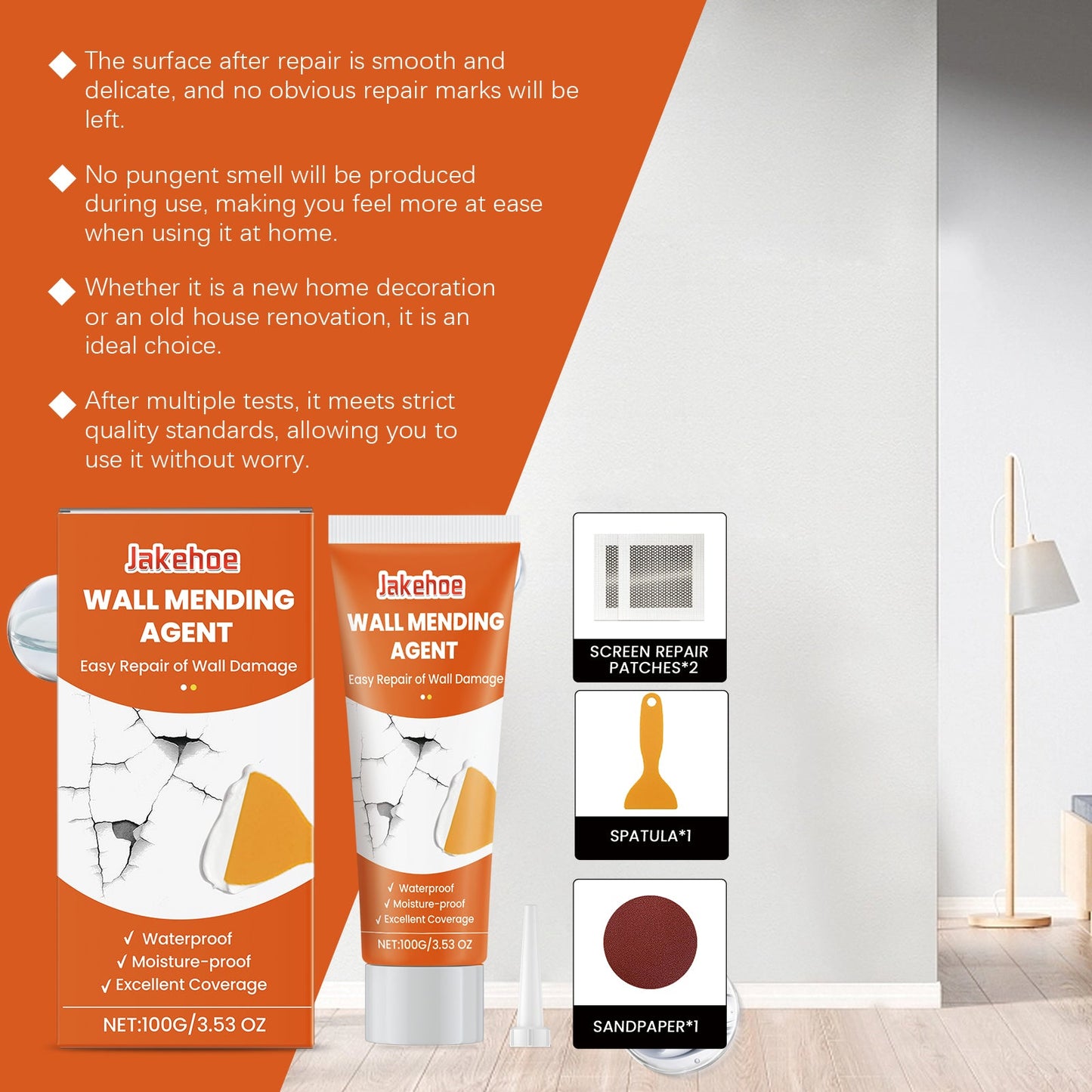Wall Repair Kit Wall Hole Peeling Repair Wall Paste Cracked Nail Eye Wall Repair - Korvel