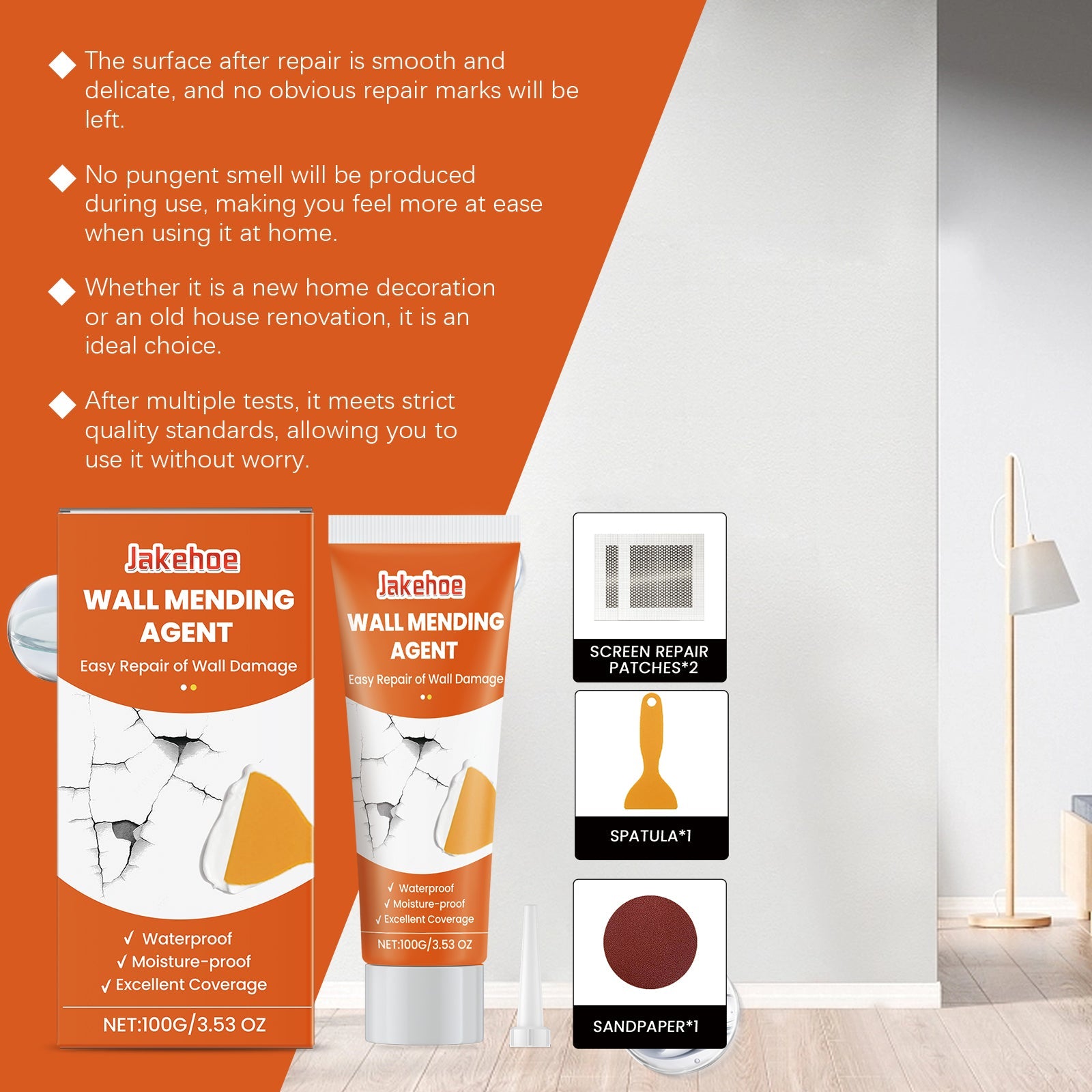 Wall Repair Kit Wall Hole Peeling Repair Wall Paste Cracked Nail Eye Wall Repair - Korvel