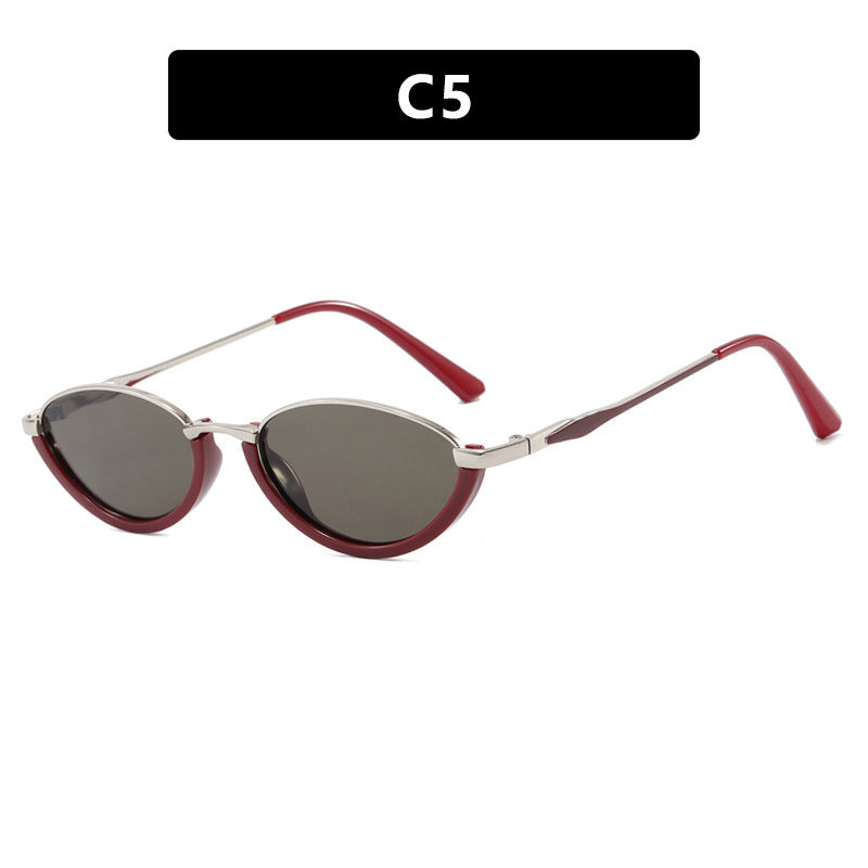 Gafas de sol de metal con marco pequeño y elegante