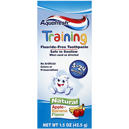 Aquafresh Training Natural Apple-Banana Flavor Toothpaste 1.5 Oz