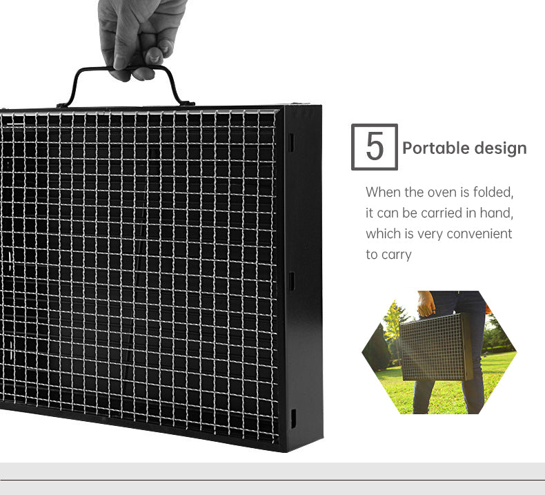 Portable Charcoal Grill - Large Outdoor Barbecue