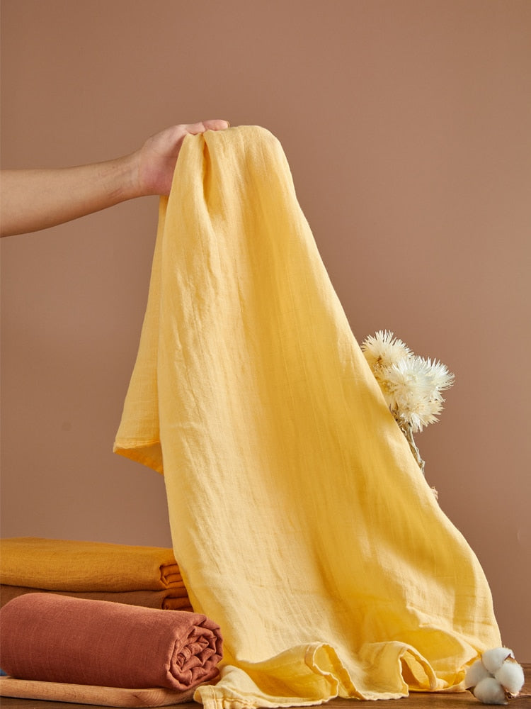 Kangobaby #Old Time# 100% Cotton Plain Color 2pcs Set Hot Sale Baby Muslin Swaddle Blanket - Korvel