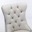Premium Tufted Solid Wood Dining Chair Set - Gray