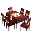 Christmas printed tablecloth, chair cover, waterproof, oil resistant, festive decoration, dining table cloth, chair cover, universal household use - Korvel