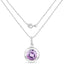 Colgante de amatista genuina de 8.00 quilates en plata esterlina .925