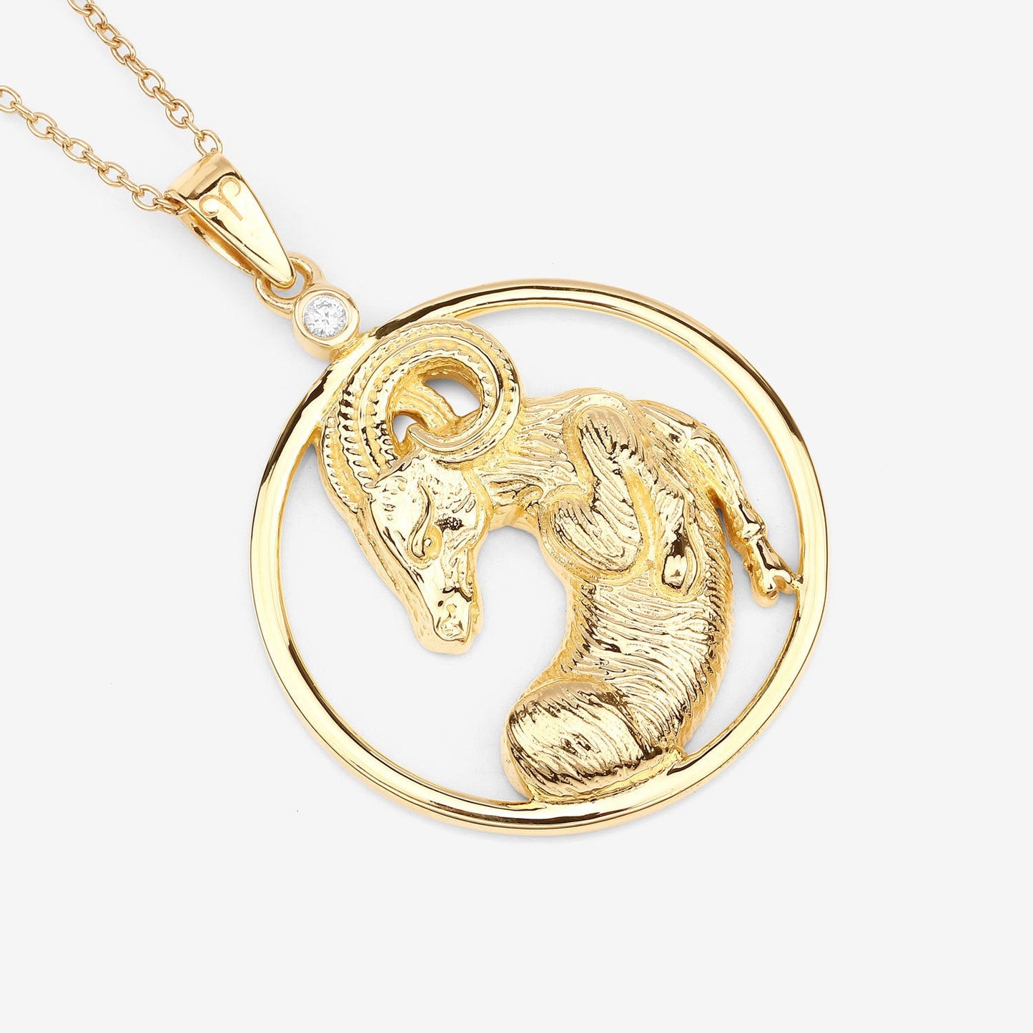 Colgante de Plata Esterlina con Diamante Blanco Genuino de 0.03 Quilates