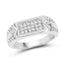 0.27 Carat Genuine White Diamond Sterling Silver Engagement Ring