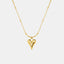 Fashionable and minimalist heart-shaped necklace with titanium steel plated 18K real gold necklace - Korvel
