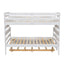 Wood Twin over Full Bunk Bed with Twin Size Trundle  White - Korvel