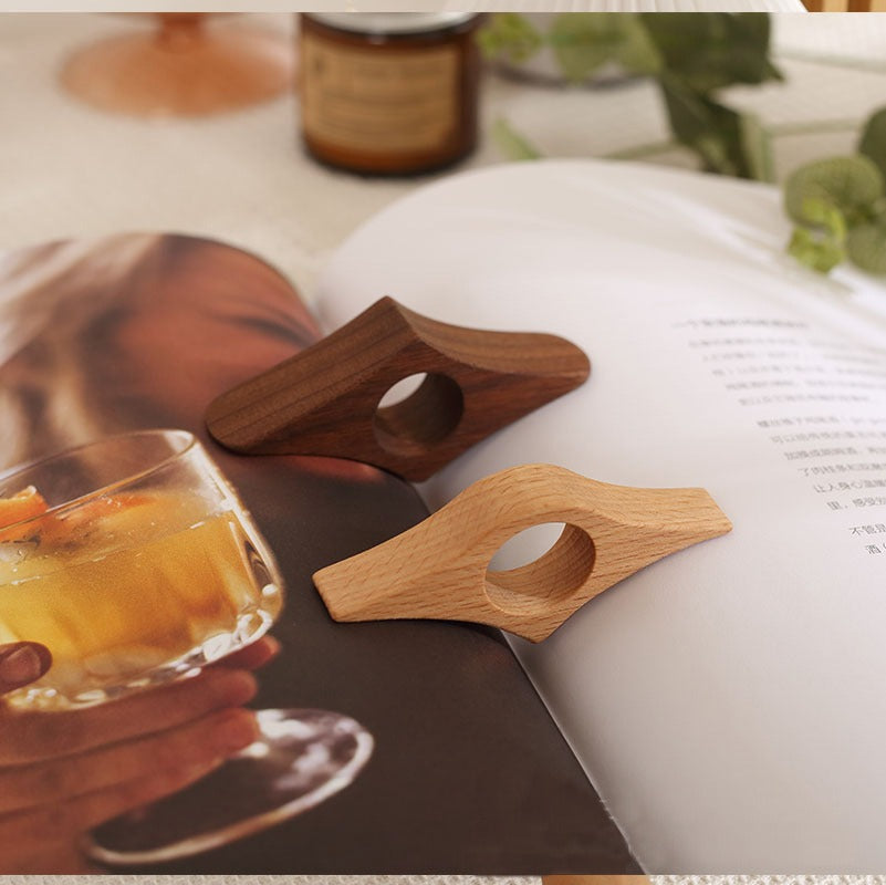 Premium Beech Wood Book Press and Bookmark