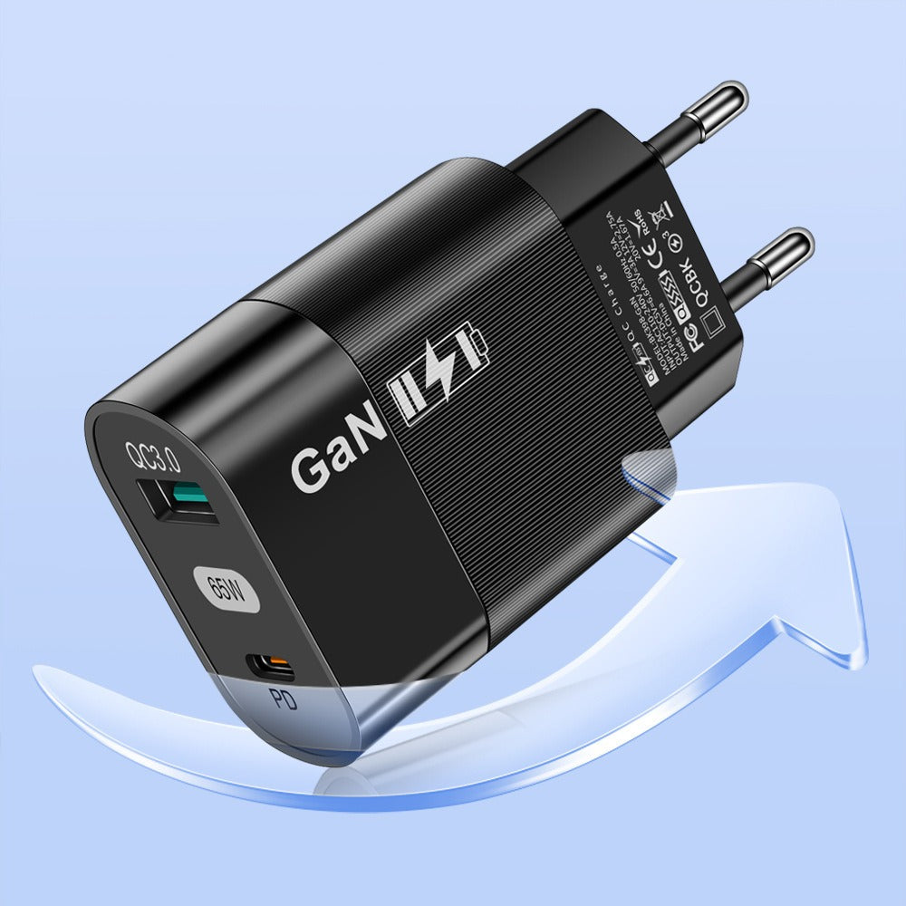 65W Gallium Nitride Charger GaN Charging Source Fast Charging Phone Charging Head - Korvel