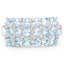 Anillo de Plata Esterlina con Topacio Azul y Topacio Blanco de 2.29 Quilates