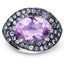 Bague en argent sterling avec améthyste et tanzanite de 5,95 carats