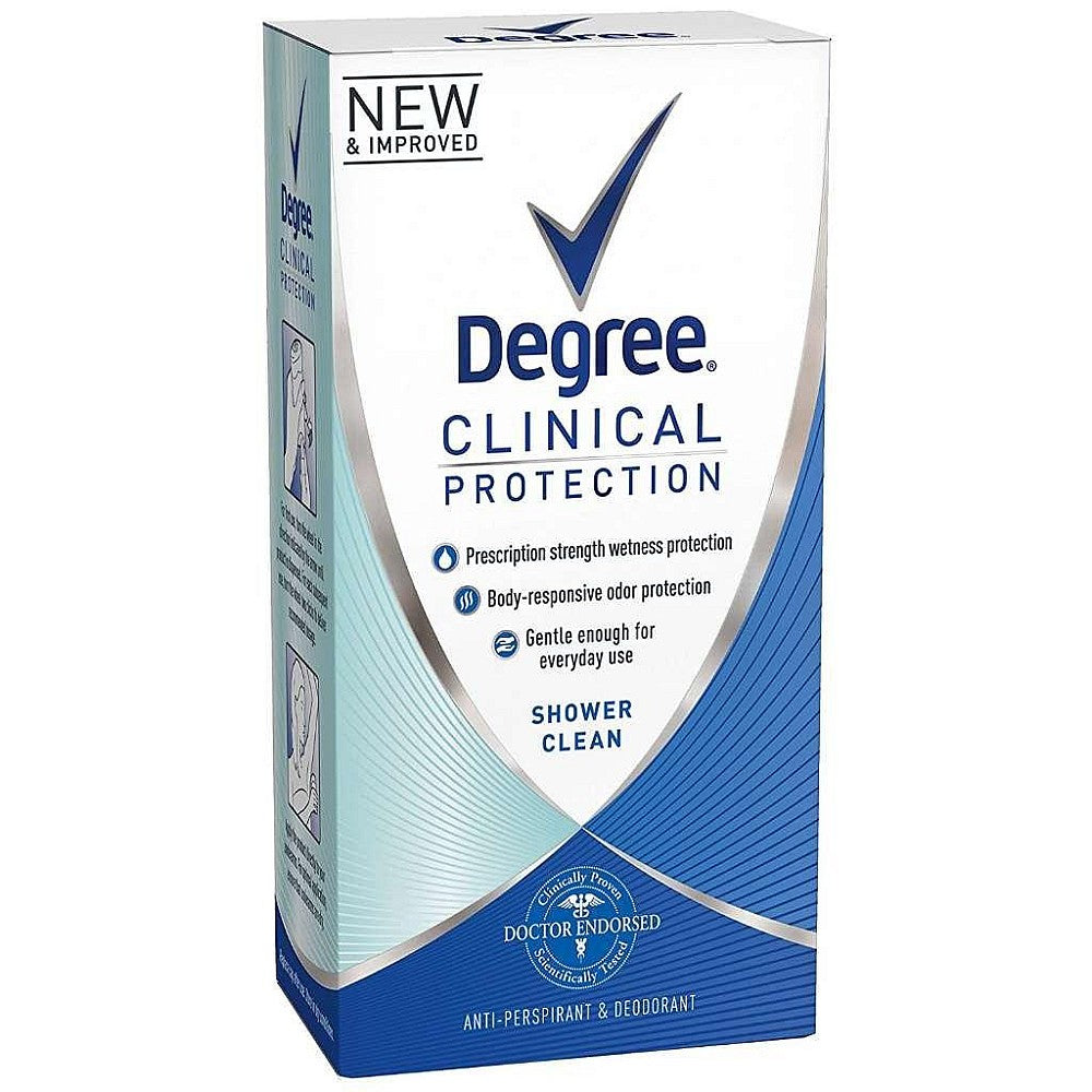 Desodorante Antitranspirante Clínico para Mujeres Degree, Limpieza de Ducha