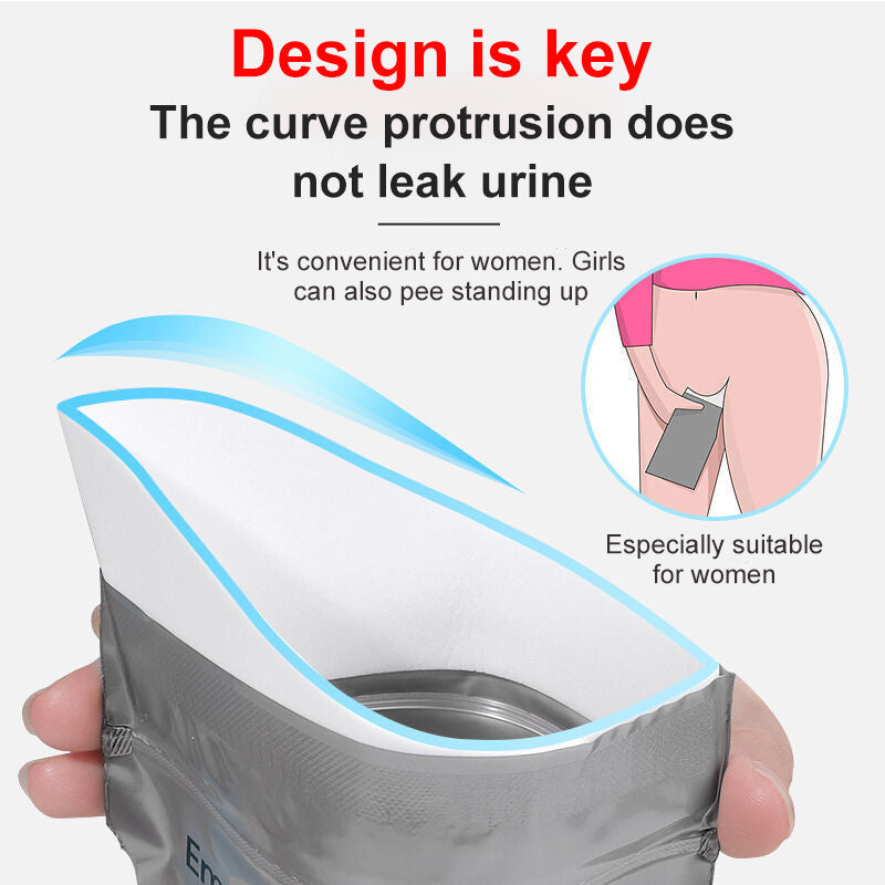 4-Pack Portable Outdoor Urine Bags - 700ml Capacity