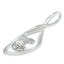 Collier Pendentif Spiral en Diamant en Or Blanc 10K Espira