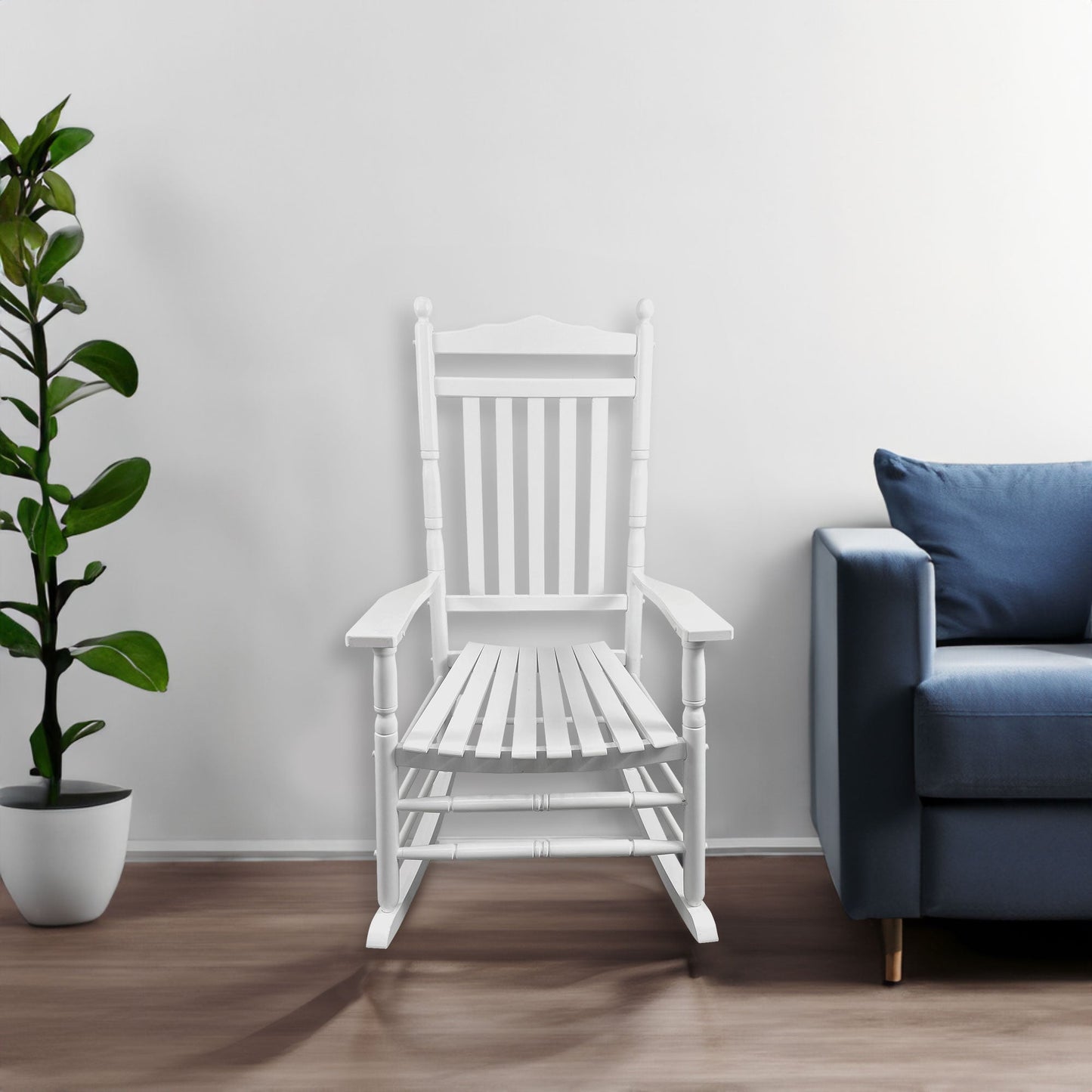 Premium White Balcony Porch Rocking Chair