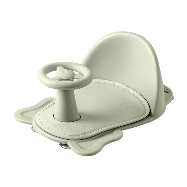 Baby shower basin with shower seat foldable bathtub bathtub dedicated shower bench with backrest and anti slip bath pad - Korvel