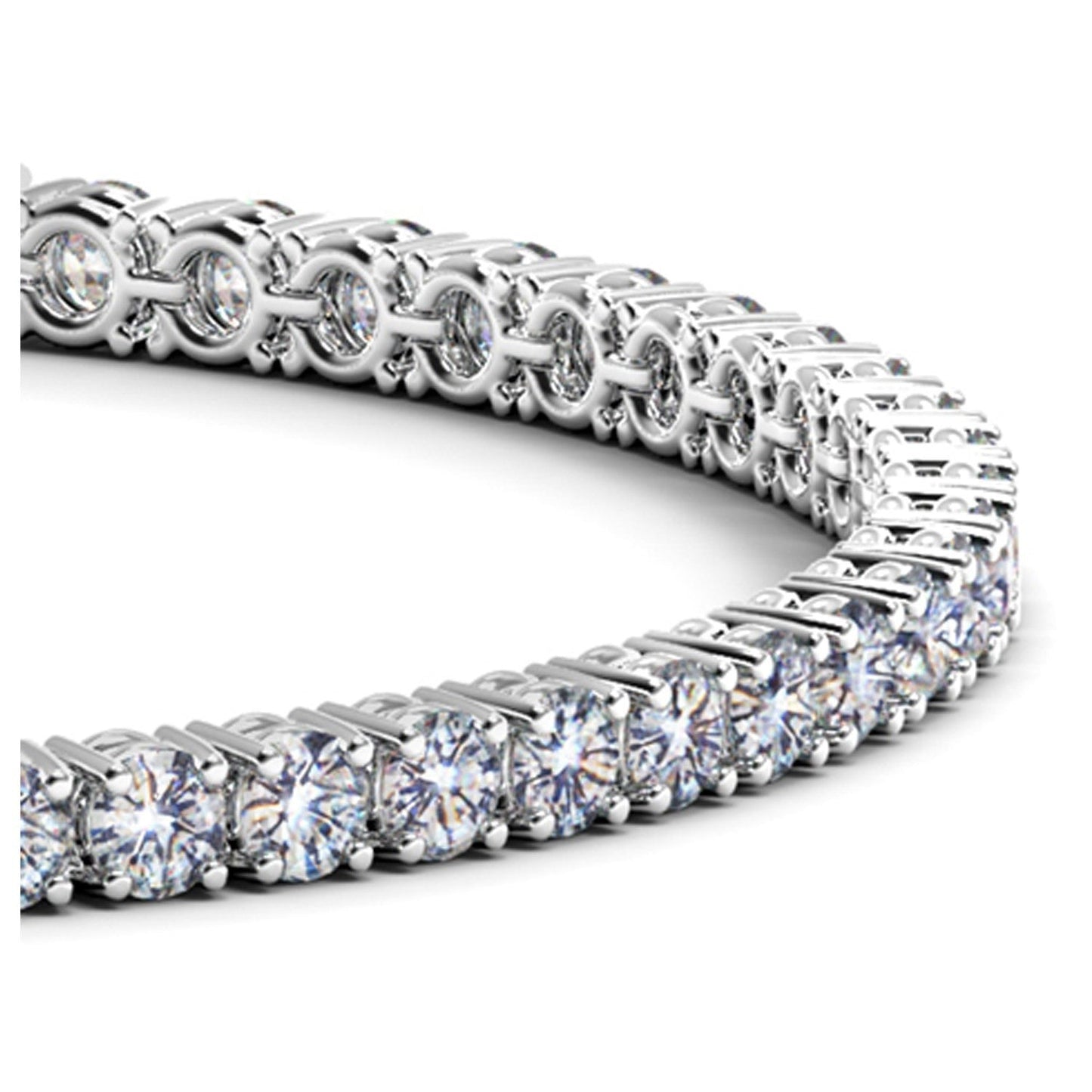 Lab Grown Diamond Tennis Bracelet in 14k White Gold