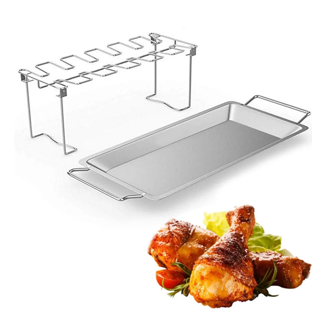 Support de barbecue en acier inoxydable antiadhésif premium