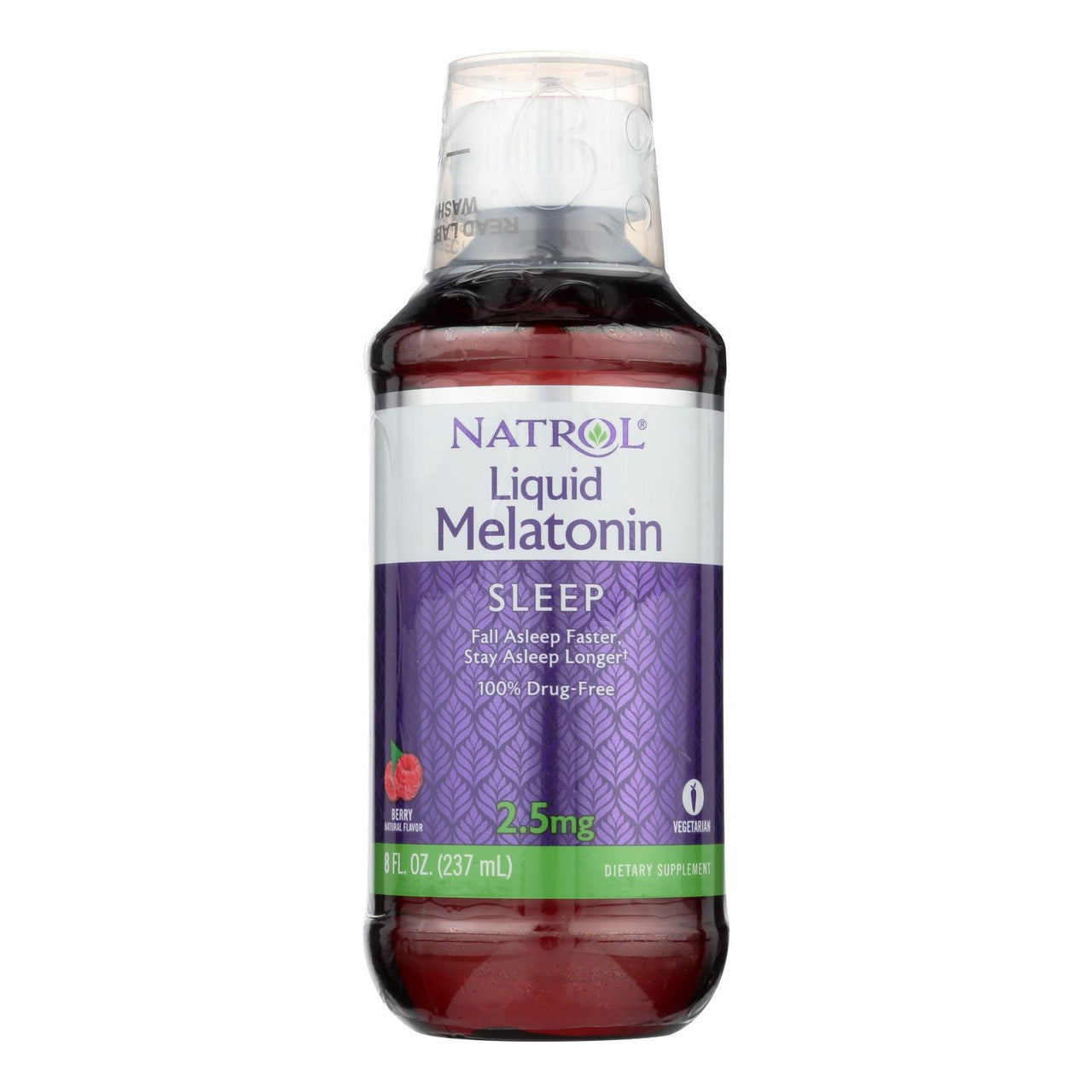 Natrol Liquid Sleep – 2,5 mg de mélatonine – Saveur baies 8 fl oz