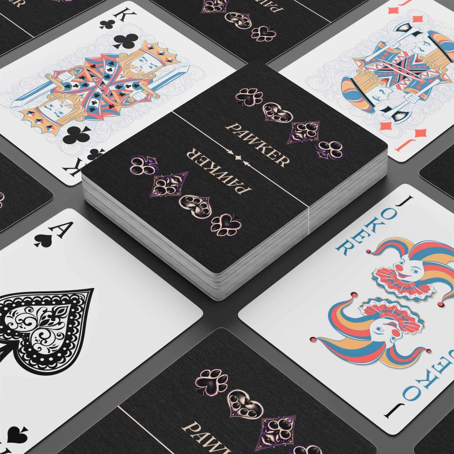 PAWKER Cat Poker Playing Cards – Unique Cat Suit Deck
