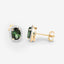 1.92 Carat Green Tourmaline & Diamond 14K Yellow Gold Earrings