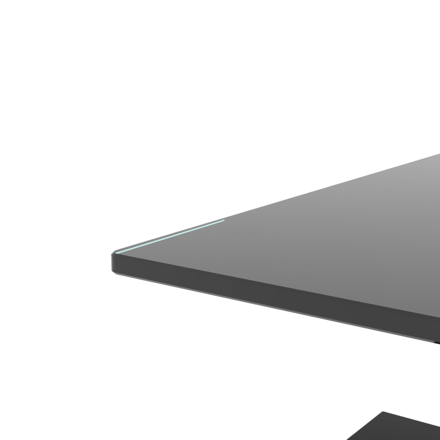 Rectangle Black Glass Coffee Table  Clear Coffee Table Modern Side Center Tables for Living Room Living Room Furniture - Korvel