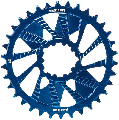 Wheels Manufacturing Direct Mount Chainring - 34t SRAM 3-Bolt Blue
