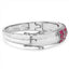 Bracelet en argent sterling avec rubis véritable de 6,65 carats et topaze blanche