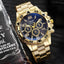 Men's Casual Sports Watch with Steel Strap and Large Dial