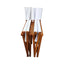 Premium Wooden Folding Chair Set - 2pcs in White Canvas