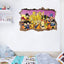 Sticker de pared 3D de anime de dibujos animados Dragon Ball para habitaciones infantiles