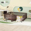 Full Size Wood Daybed Frame with Fence Walnut(OLD SKU:WF289662AAL) - Korvel