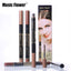 Music Flower Brand Eye brow Makeup Set Eyeliner+Eyebrow Powder+Eyebrow Brush Long-lasting Waterproof Quick Dry Comestic Tools - Korvel