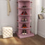Pink 360 Rotating shoe cabinet 6 layers - Korvel