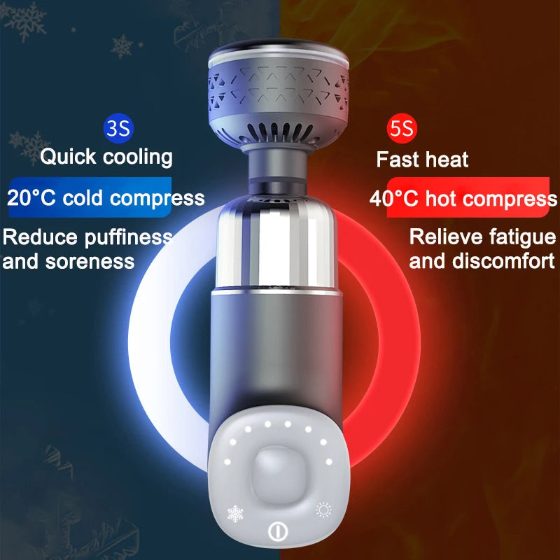 Smart Fascia Gun Massager Electric Booster Massage Gun for Body Massage Relaxation Cold   Hot Compress Fitness Muscle Pain Relie - Korvel