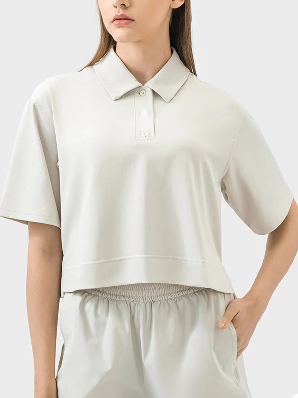 Half Button Short Sleeve Active T-Shirt - Korvel