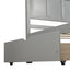 Platform Storage Bed  2 drawers with wheels, Twin Size Frame  Gray - Korvel