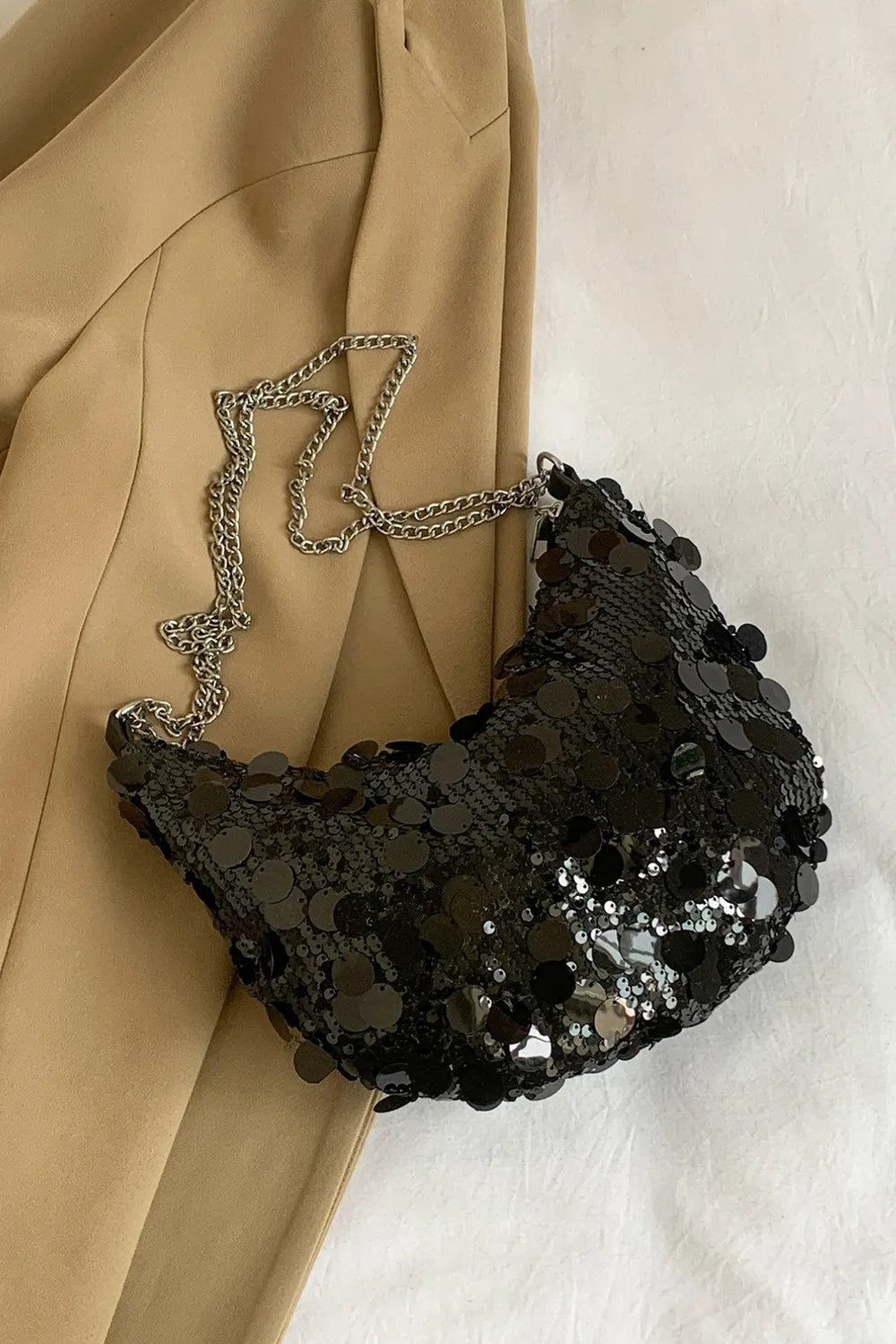 Sequin Chain Crossbody Bag - Korvel