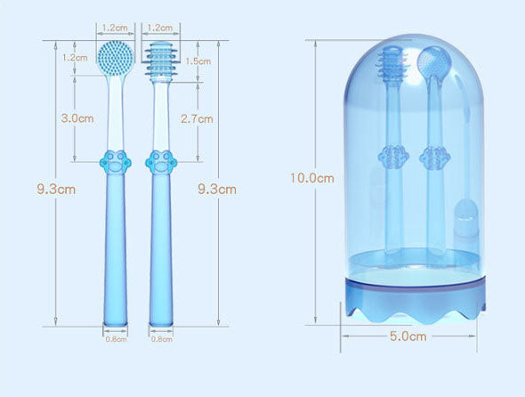 Baby Toothbrush Tongue Coating Baby Teeth Deciduous Teeth Silicone Newborn Early Brush - Korvel