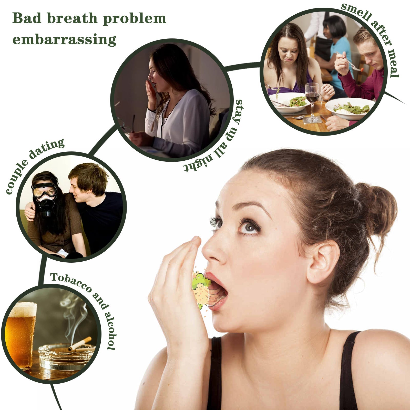 Breath Fresher, Retain Fragrance Remove Odor Portable Minty Breath Freshening Spray - Korvel