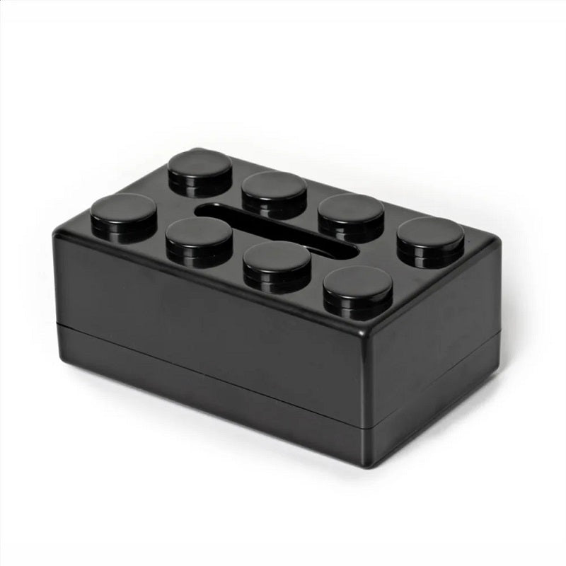 ABS Building Block Shaped Tissue Box Wall-mounted Creative Face Towel Box Organizer Perforation-free Removable - Korvel