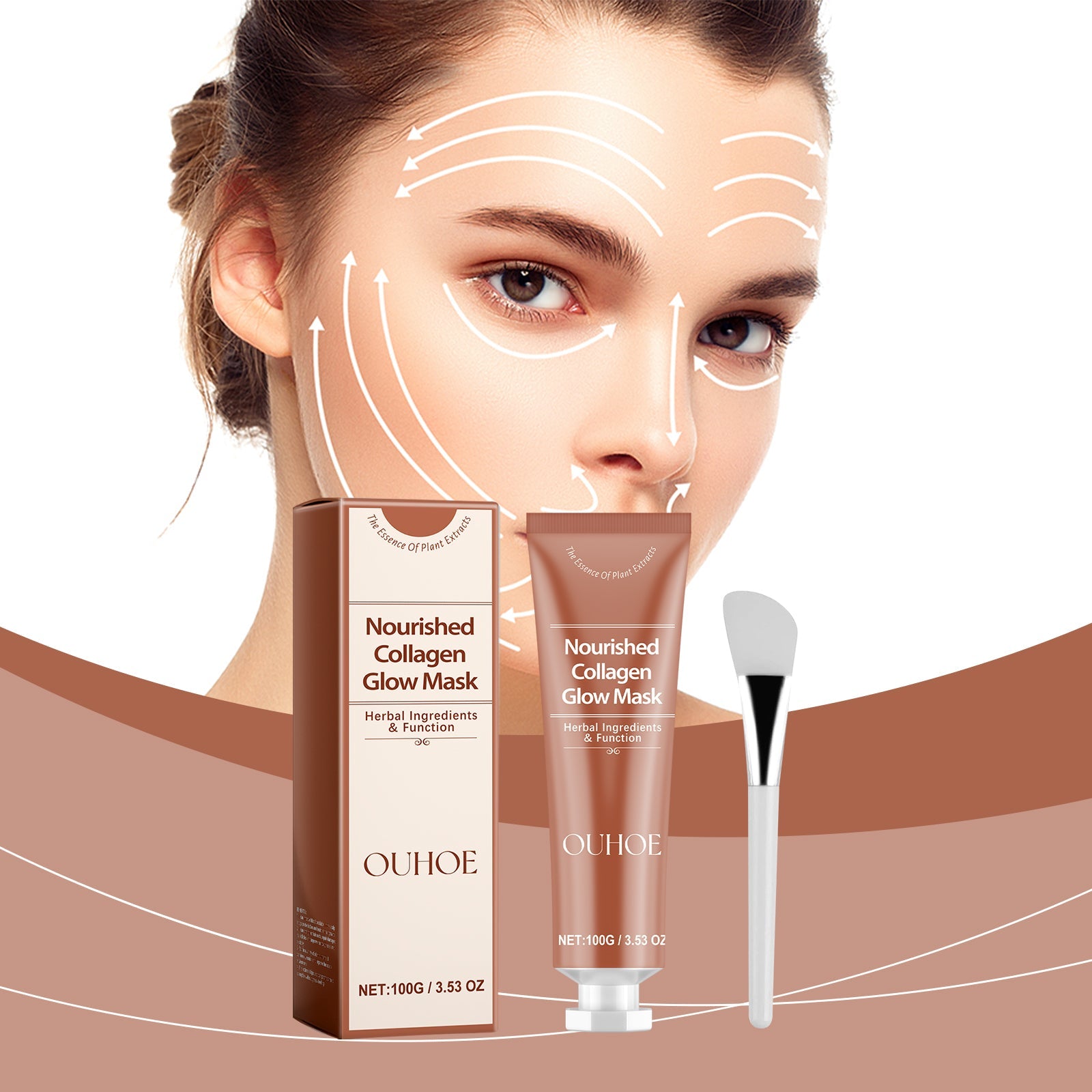 Ouhoe Collagen Peel Mask Hydrates, Moisturizes, Anti-Wrinkle And Reduces Fine Lines On Face - Korvel