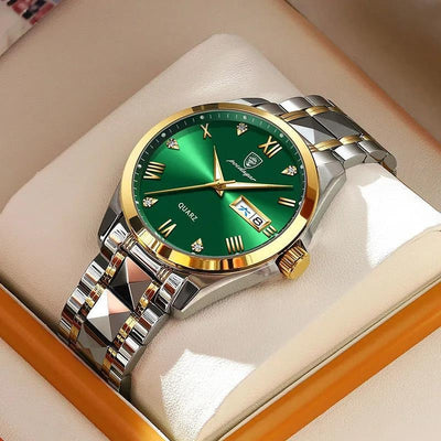 Swiss Waterproof Glow Double Calendar Men's Watch