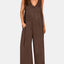 V-Neck Wide Strap Jumpsuit