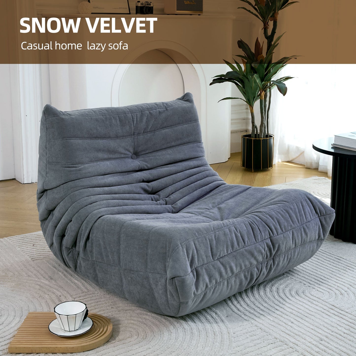 Fauteuil en Bean Bag en Mousse à Mémoire Premium pour Adultes