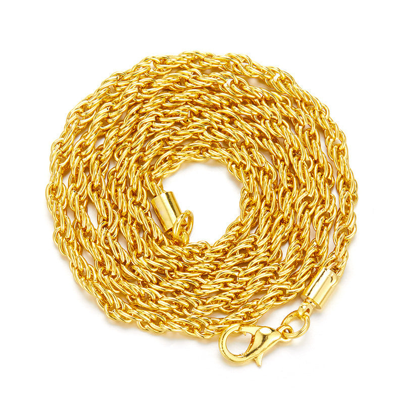 Hip Hop Grass Letter Pendant with Cuban Chain