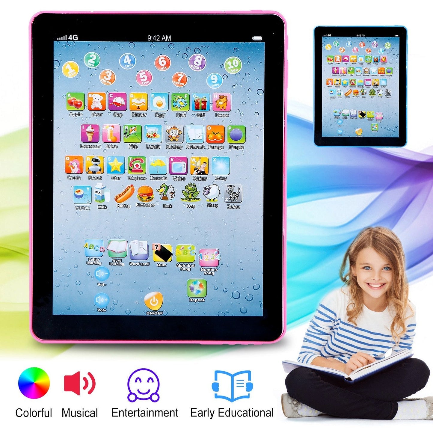 Tablette d'apprentissage GBruno pour bébé - Amusement éducatif pour les enfants