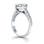 Anillo de Compromiso de Diamante en Oro Blanco de 14k con Diseño de Trébol